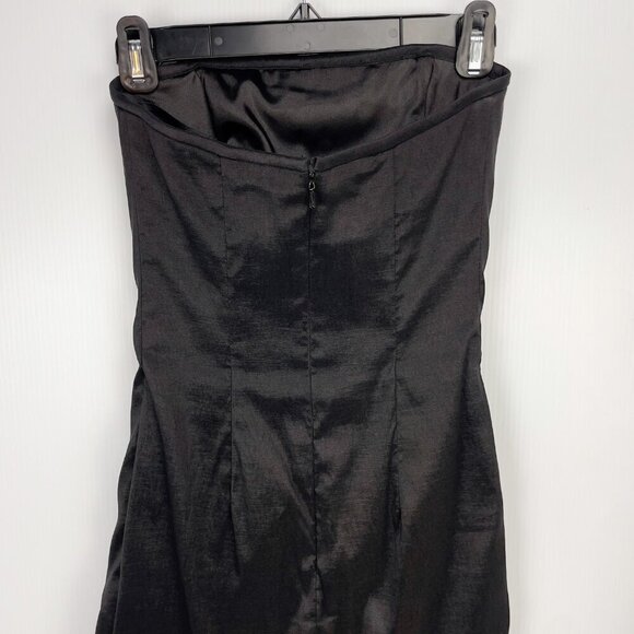 JESSICA McCLINTOCK VTG Party Mini Ruched 90’s Black Goth Metallic Dress sz 4 - Picture 6 of 8